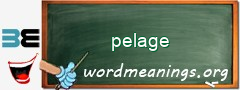 WordMeaning blackboard for pelage